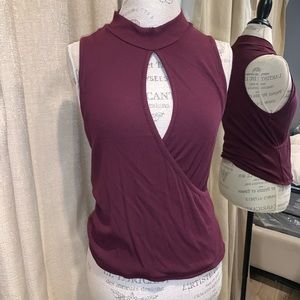 Beautiful Maroon Top - Cleavage Show Off